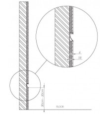 1m Asymmetric Alu-Wall LED Profile EA1 silver anodized with difuser 1m Asymmetric Alu-Wall LED Profile EA1 silver anodized with difuser