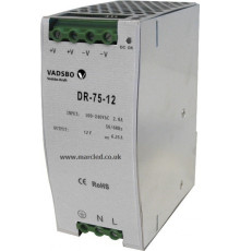 75W 12VDC Switching Power Supply for DIN Rail Mounting
