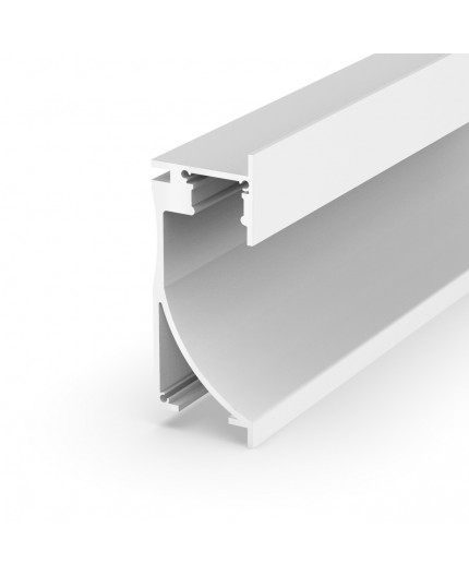 2m Asymmetric Alu-Wall LED Profile EA1 white painted with difuser 2m Asymmetric Alu-Wall LED Profile EA1 white painted with difuser