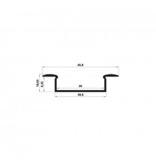 2m recessed LED aluminium channel painted white extrusion EW1 diffuser 2m recessed LED aluminium channel painted white extrusion EW1 diffuser