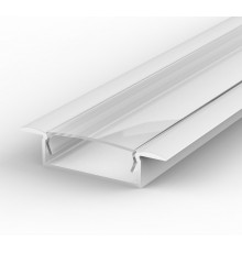 2m recessed LED aluminium channel painted white extrusion EW1 diffuser 2m recessed LED aluminium channel painted white extrusion EW1 diffuser