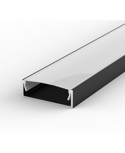 2m LED Aluminium U-profile EW2 black painted with diffuser 2m LED Aluminium U-profile EW2 black painted with diffuser