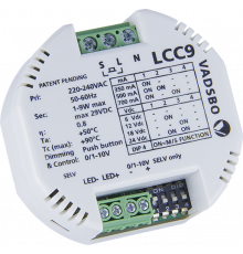 LCC9 driver & dimmer for constant current, voltage LED light, Vadsbo