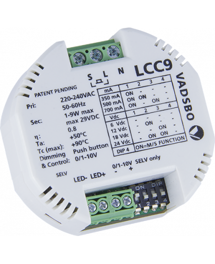 LCC9 driver & dimmer for constant current, voltage LED light, Vadsbo LCC9 driver & dimmer for constant current, voltage LED light, Vadsbo
