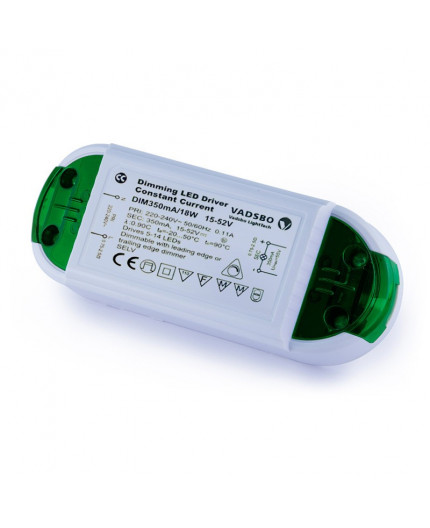 DIM18 350mA, Constant Current Dimmable LED Driver, Vadsbo DIM18 350mA, Constant Current Dimmable LED Driver, Vadsbo