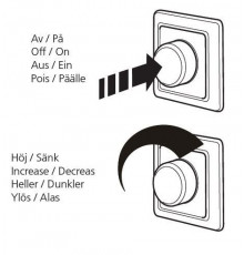 LED dimmer VD300, 1-300W with staircase function. Leading/trailing edge, Vadsbo LED dimmer VD300, 1-300W with staircase function. Leading/trailing edge, Vadsbo