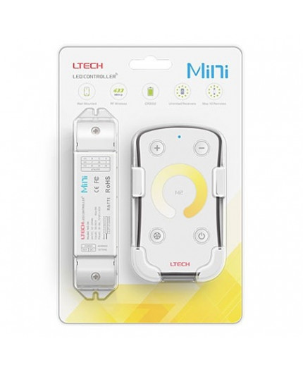 M5+M3-3A Single zone CCT changeable LED strips Controller With RF Receiver Ltech M5+M3-3A Single zone CCT changeable LED strips Controller With RF Receiver Ltech