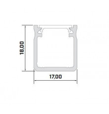 1m white painted LED aluminium extrusion KH2, set with diffuser 1m white painted LED aluminium extrusion KH2, set with diffuser