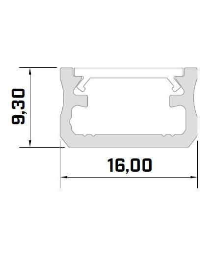 K2 LED aluminium profile 2m, anodized, silver, set with diffuser K2 LED aluminium profile 2m, anodized, silver, set with diffuser
