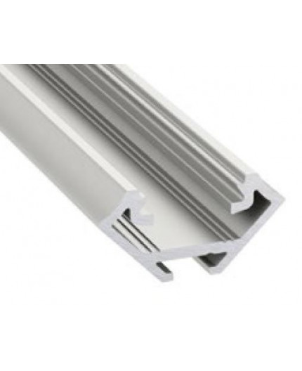 Sample of corner LED aluminium profile K3, anodized, silver, diffuser Sample of corner LED aluminium profile K3, anodized, silver, diffuser