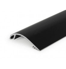 2m black anodized WAY1 LED aluminium profile for passageways, opal cover 2m black anodized WAY1 LED aluminium profile for passageways, opal cover