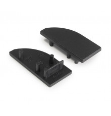 2m black anodized WAY1 LED aluminium profile for passageways, opal cover 2m black anodized WAY1 LED aluminium profile for passageways, opal cover