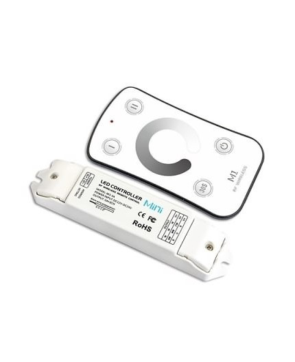 Remote Control Dimmer With RF Receiver for 1 colour LED strips 12V 24V