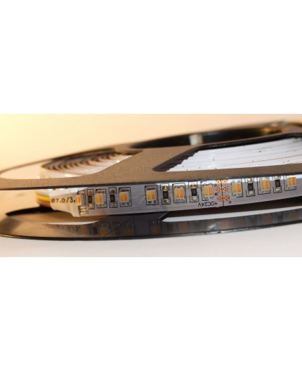 24VDC LED tape, CCT tuneable white 19.2W/m 120LED/m, 5m (96W) IP20 SMD3528 24VDC LED tape, CCT tuneable white 19.2W/m 120LED/m, 5m (96W) IP20 SMD3528