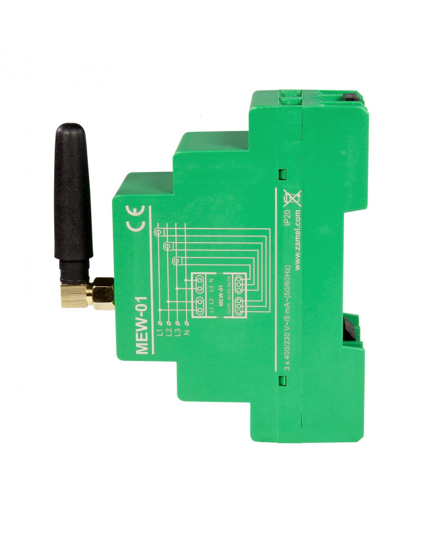 MEW-01 Wi-fi Electric energy monitor for 3-phase or 1phase power supply ...