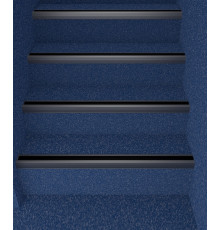 1m profile step extrusion Bus2 anodized aluminium silver rubber insert 1m profile step extrusion Bus2 anodized aluminium silver rubber insert