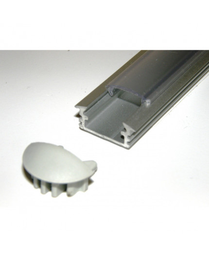 P1 recessed LED profile, 2m, raw aluminium, with diffuser P1 recessed LED profile, 2m, raw aluminium, with diffuser
