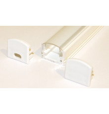 PH2 LED profile 2m / 2000mm surface high extrusion, painted aluminium, white, with transparent diffuser PH2 LED profile 2m / 2000mm surface high extrusion, painted aluminium, white, with transparent diffuser