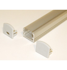 PH2 LED profile 2.5m / 2500mm surface high extrusion, anodized aluminium, silver, plus transparent diffuser PH2 LED profile 2.5m / 2500mm surface high extrusion, anodized aluminium, silver, plus transparent diffuser