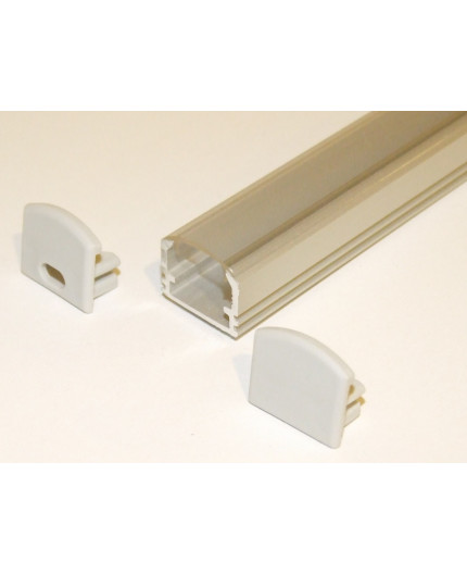 PH2 LED profile 2.5m / 2500mm surface high extrusion, anodized aluminium, silver, plus transparent diffuser PH2 LED profile 2.5m / 2500mm surface high extrusion, anodized aluminium, silver, plus transparent diffuser