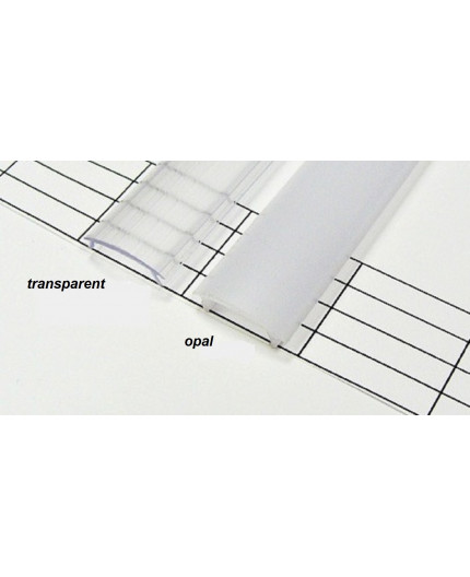 P1, P2, PH2, P3, P4 2.5m extra diffuser / cover LED profile P1, P2, PH2, P3, P4 2.5m extra diffuser / cover LED profile