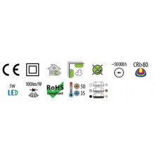 5W 4000K 570lm OVAL 60 12V/24V LED Bulkhead Light Lamp IP54, plastic cage, glass cover 5W 4000K 570lm OVAL 60 12V/24V LED Bulkhead Light Lamp IP54, plastic cage, glass cover