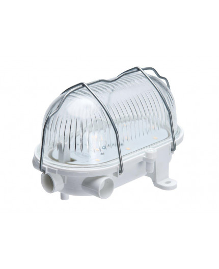 5W 4000K 570lm OVAL 60 12V/24V LED Bulkhead Light Lamp IP54, removable steel cage, glass cover 5W 4000K 570lm OVAL 60 12V/24V LED Bulkhead Light Lamp IP54, removable steel cage, glass cover