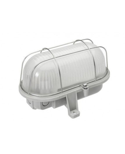 6W 4000K 690lm OVAL 100 LED Bulkhead Light Lamp IP44 steel cage, glass cover 6W 4000K 690lm OVAL 100 LED Bulkhead Light Lamp IP44 steel cage, glass cover