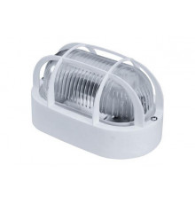 OVAL 60 STYLE, ES / E27, Bulkhead Light Lamp, IP54, plastic cage, glass cover