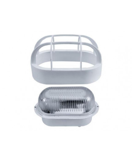 OVAL 60 STYLE, ES / E27, Bulkhead Light Lamp, IP54, plastic cage, glass cover OVAL 60 STYLE, ES / E27, Bulkhead Light Lamp, IP54, plastic cage, glass cover