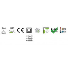 OVAL 100, ES / E27, Bulkhead Light Lamp, IP44, IK10, polycarbonate cover OVAL 100, ES / E27, Bulkhead Light Lamp, IP44, IK10, polycarbonate cover