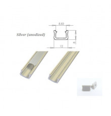 MINI aluminium extrusions for LED lighting - silver anodized MINI aluminium extrusions for LED lighting - silver anodized