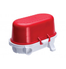 Signal lamp OVAL 60, ES / E27, Bulkhead Light, IP54, white bakelite, polypropylene cover