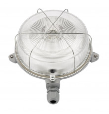 OLIVIA, ES / E27, Bulkhead Light Lamp, IP54, cast iron, steel cage, glass cover, max. bulb power 100W