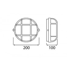 OLIVIA, ES / E27, Bulkhead Light Lamp, IP54, cast iron, steel cage, glass cover, max. bulb power 100W OLIVIA, ES / E27, Bulkhead Light Lamp, IP54, cast iron, steel cage, glass cover, max. bulb power 100W