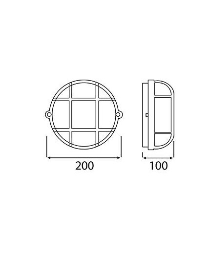 OLIVIA, ES / E27, Bulkhead Light Lamp, IP54, cast iron, steel cage, glass cover, max. bulb power 100W OLIVIA, ES / E27, Bulkhead Light Lamp, IP54, cast iron, steel cage, glass cover, max. bulb power 100W