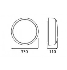 16W 4000K 1600lm ROUND XL Ceiling / Wall LED Bulkhead Light Lamp IP44 IK10 16W 4000K 1600lm ROUND XL Ceiling / Wall LED Bulkhead Light Lamp IP44 IK10