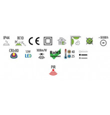 16W 4000K 1600lm ROUND XL Ceiling / Wall LED Bulkhead Light Lamp IP44 IK10 PIR motion sensor 16W 4000K 1600lm ROUND XL Ceiling / Wall LED Bulkhead Light Lamp IP44 IK10 PIR motion sensor