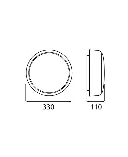 16W 4000K 1600lm ROUND XL Ceiling / Wall LED Bulkhead Light Lamp IP44 IK10 PIR motion sensor 16W 4000K 1600lm ROUND XL Ceiling / Wall LED Bulkhead Light Lamp IP44 IK10 PIR motion sensor