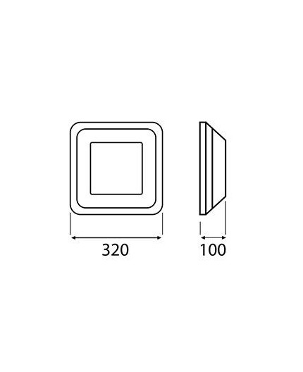 16W 4000K 1600lm SQUARE Ceiling / Wall LED Bulkhead Light Lamp IP44 IK10 HF motion sensor 16W 4000K 1600lm SQUARE Ceiling / Wall LED Bulkhead Light Lamp IP44 IK10 HF motion sensor