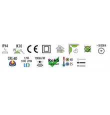 16W 4000K 1600lm ROUND XL Ceiling / Wall LED Bulkhead Light Lamp IP44 IK10 16W 4000K 1600lm ROUND XL Ceiling / Wall LED Bulkhead Light Lamp IP44 IK10
