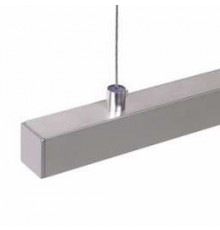 2m pendant linear lamp TL2 LED profile (anodized, silver), 23mm x 25mm, set with opal cover 2m pendant linear lamp TL2 LED profile (anodized, silver), 23mm x 25mm, set with opal cover