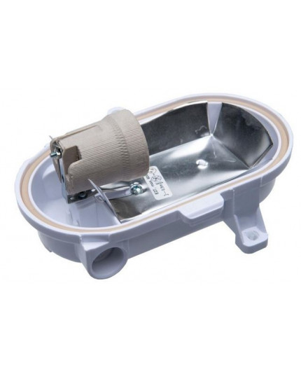 OVAL 60, ES / E27, Bulkhead Light Lamp, IP54, black Bakelite, steel cage, glass cover OVAL 60, ES / E27, Bulkhead Light Lamp, IP54, black Bakelite, steel cage, glass cover