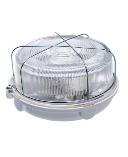 OLIVIA Ceiling / Wall Bulkhead Light Lamp, ES / E27, max.100W, IP54, white bakelite, glass cover, steel cage OLIVIA Ceiling / Wall Bulkhead Light Lamp, ES / E27, max.100W, IP54, white bakelite, glass cover, steel cage