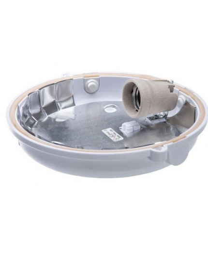 OLIVIA Ceiling / Wall Bulkhead Light Lamp, ES / E27, max.100W, IP54, white bakelite, glass cover, steel cage OLIVIA Ceiling / Wall Bulkhead Light Lamp, ES / E27, max.100W, IP54, white bakelite, glass cover, steel cage