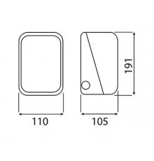 ANGOLO Signal Ceiling / Wall Bulkhead Light Lamp, ES / E27, max. 60W, IP54, IK10, bakelite, polycarbonate cover ANGOLO Signal Ceiling / Wall Bulkhead Light Lamp, ES / E27, max. 60W, IP54, IK10, bakelite, polycarbonate cover