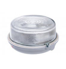 OLIVIA Ceiling / Wall Bulkhead Light Lamp, ES / E27, max.100W, IP54, white bakelite structure, glass cover