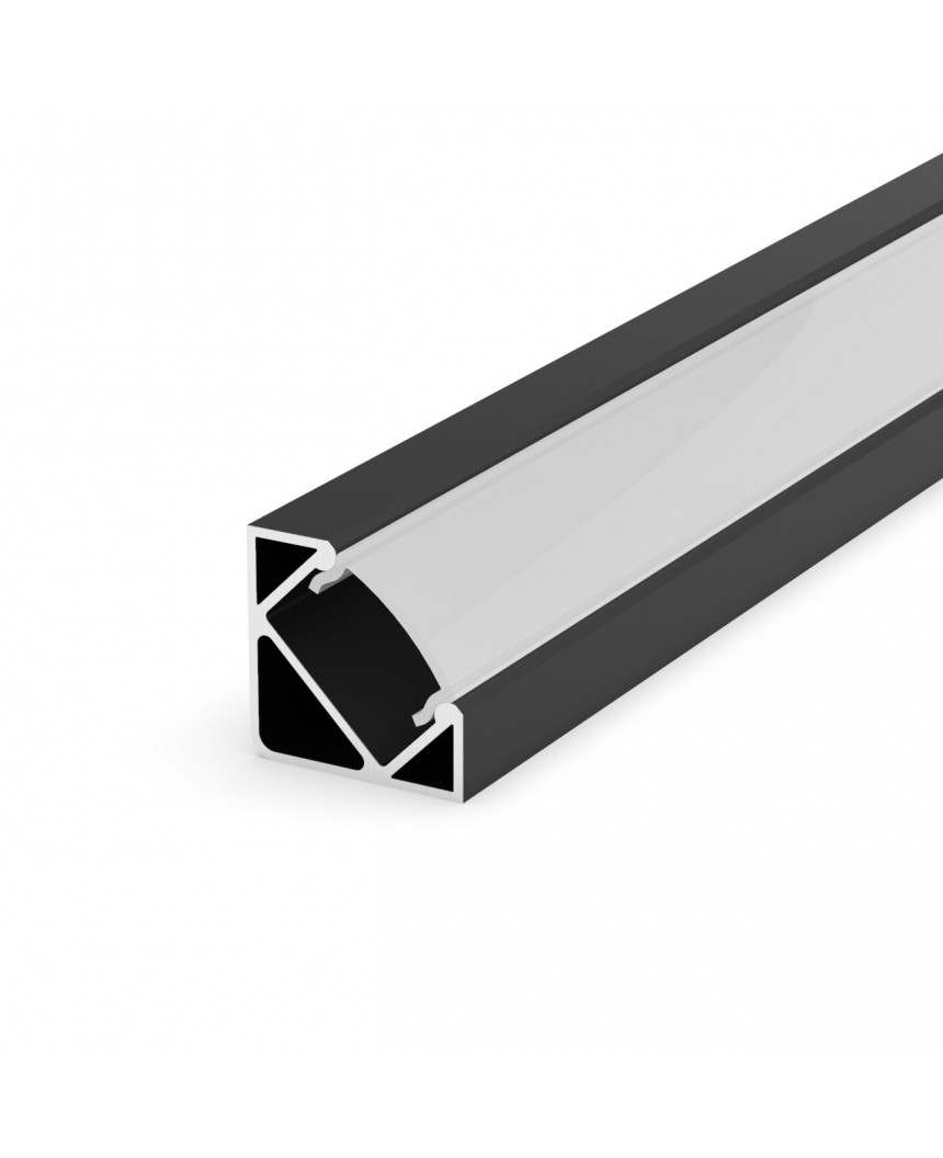 1m E3 Corner LED Profile - Black Painted Aluminium - E3 LED Profile ...