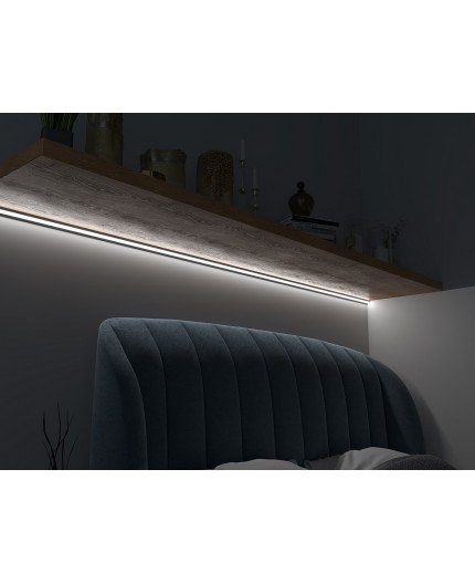 2m E3F Flush 45° Corner LED Aluminium Profile - Silver 2m E3F Flush 45° Corner LED Aluminium Profile - Silver