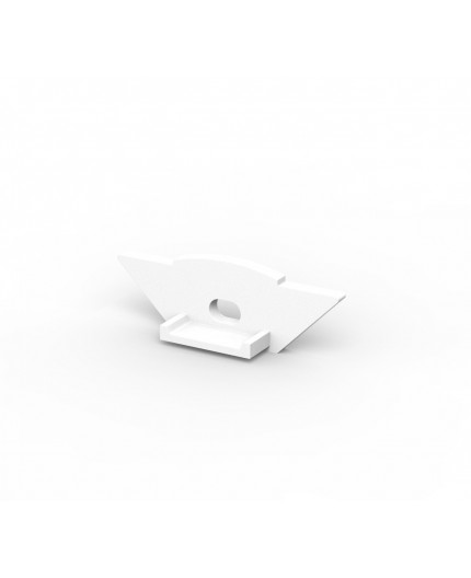 1m white E3F Flush 45° Surfaced Corner LED aluminium extrusion diffuser 1m white E3F Flush 45° Surfaced Corner LED aluminium extrusion diffuser